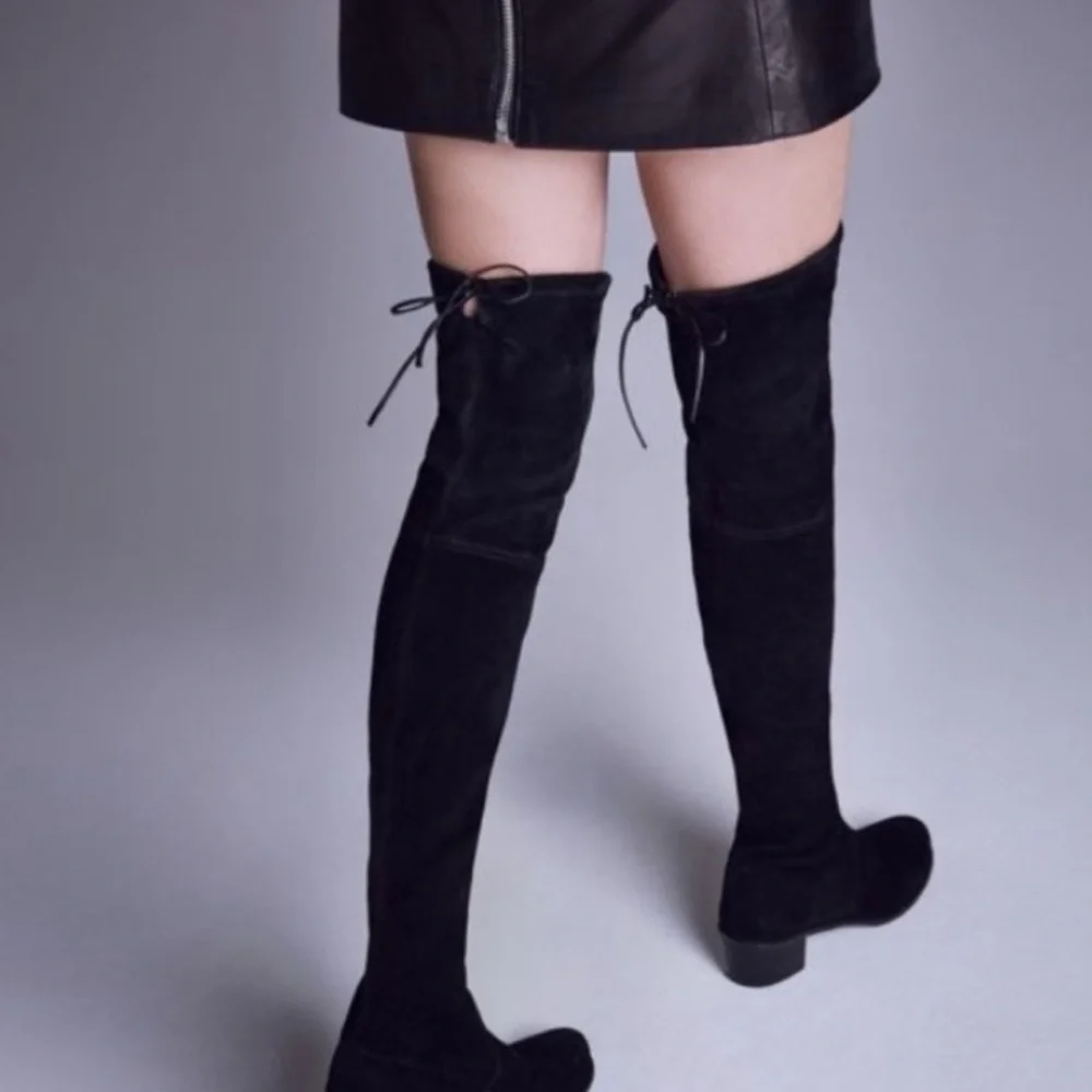 Stuart Weitzman Midland Suede Leather Over-The-Knee Heels Tall Boots‎ Sz 9.5